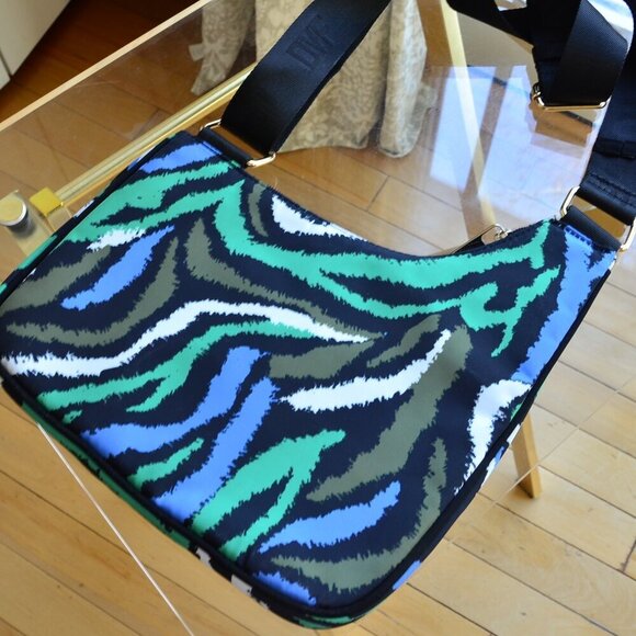 Diane von Furstenberg DVF for Target - Zebra Green Utility Crossbody Bag - Picture 7 of 10